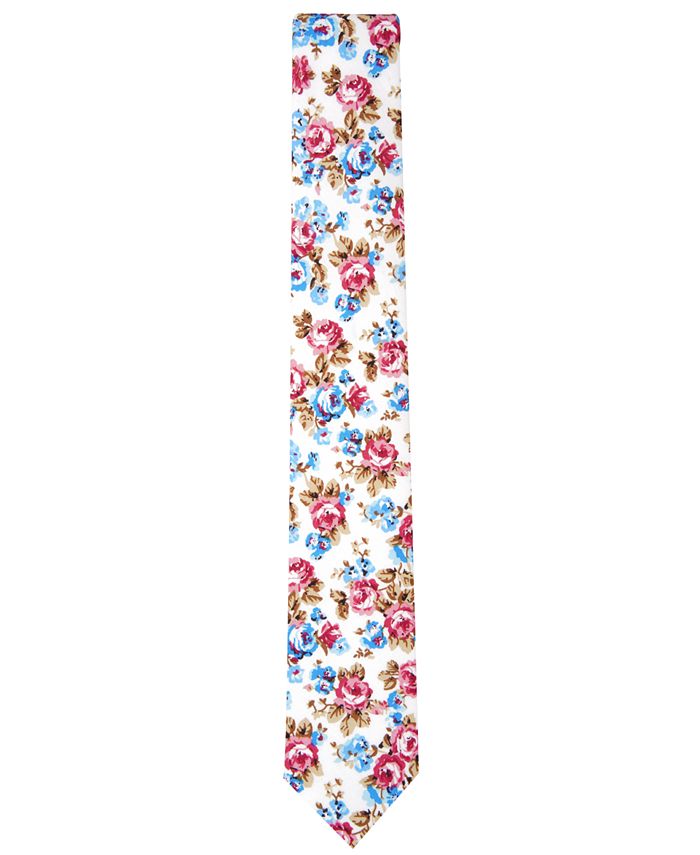 Bar III Men's Almon Floral Tie, Created for Macy's - Macy's