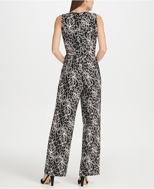 DKNY Printed Zipper Jumpsuit, Created for Macy's & Reviews - Pants ...