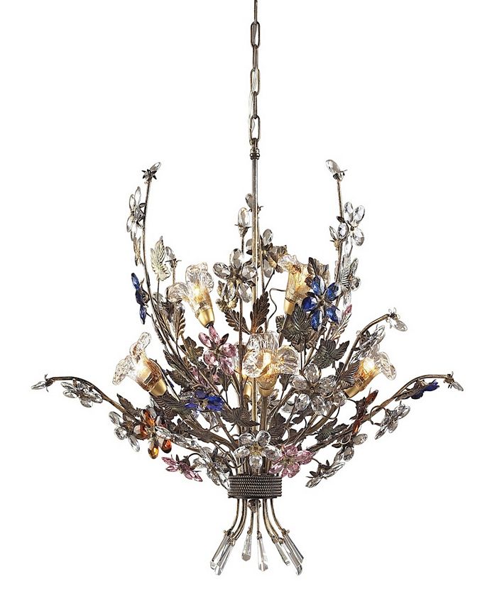 ELK Lighting Brillare Collection 6Light Chandelier Highlighted By