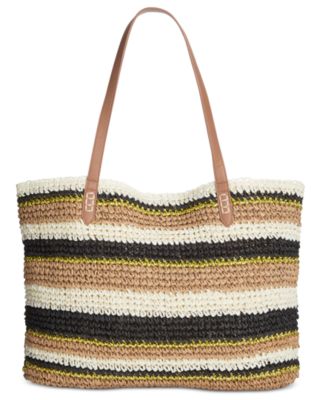 macys straw tote