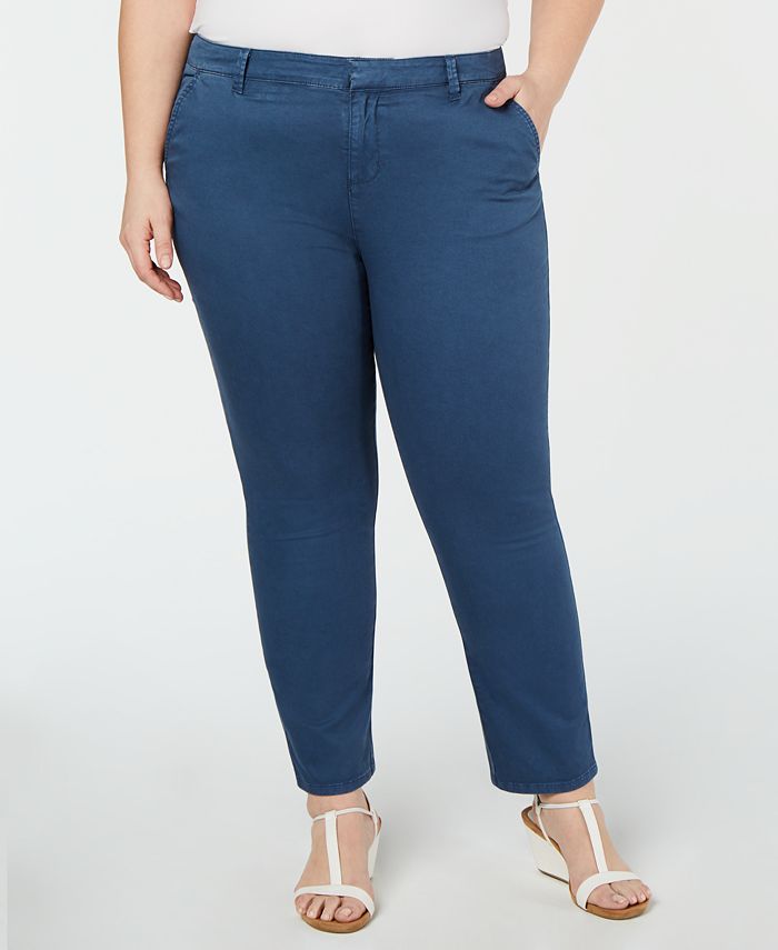 Style & Co Plus Size Mid-Rise Chino Pants, Created for Macy's - Macy's