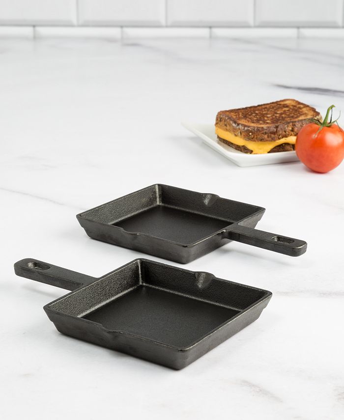 Goodful 2Pc. Mini Cast Iron 6" Griddle Set, Created for Macy