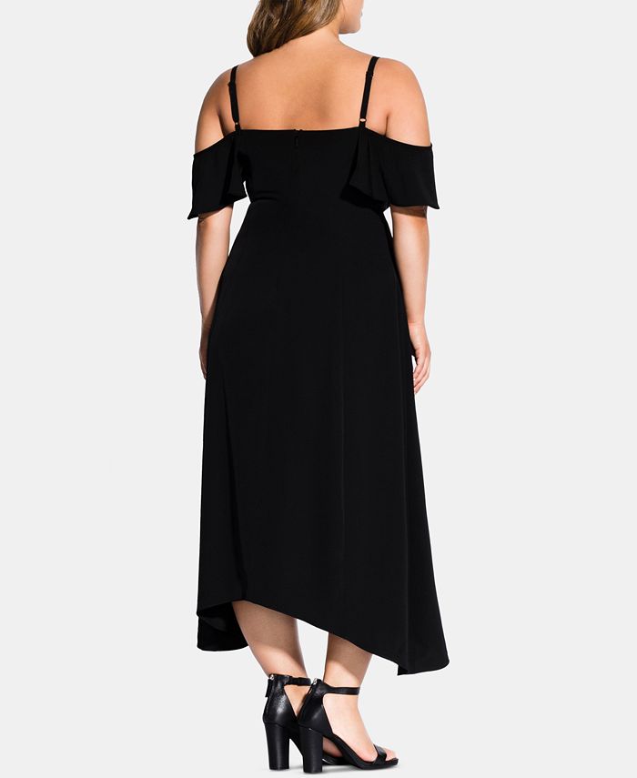 City Chic Trendy Plus Size Sweet Delight Off-The-Shoulder Maxi Dress ...