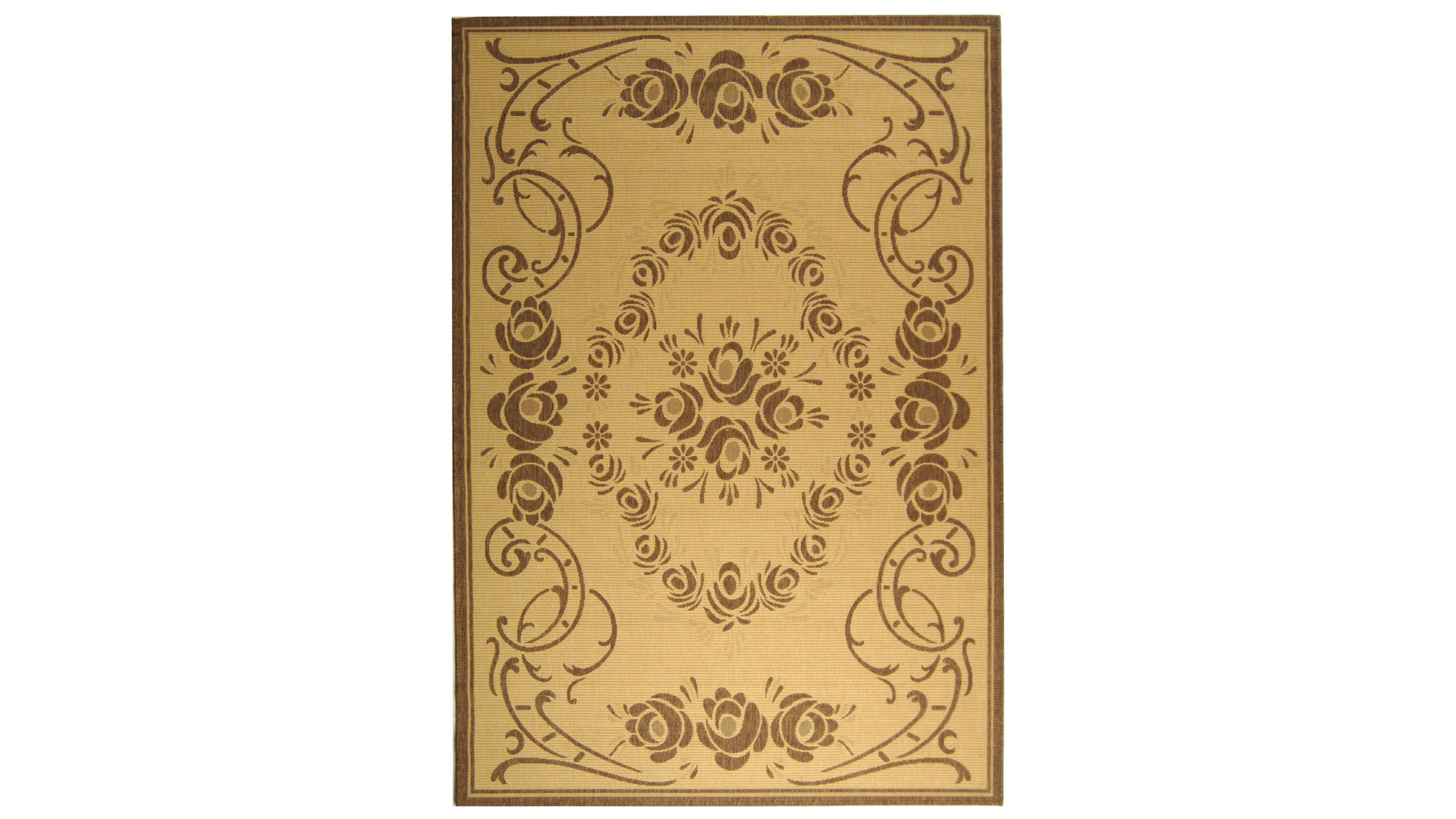 Safavieh Courtyard CY1893 Natural and Brown 8' x 11' Outdoor Area Rug