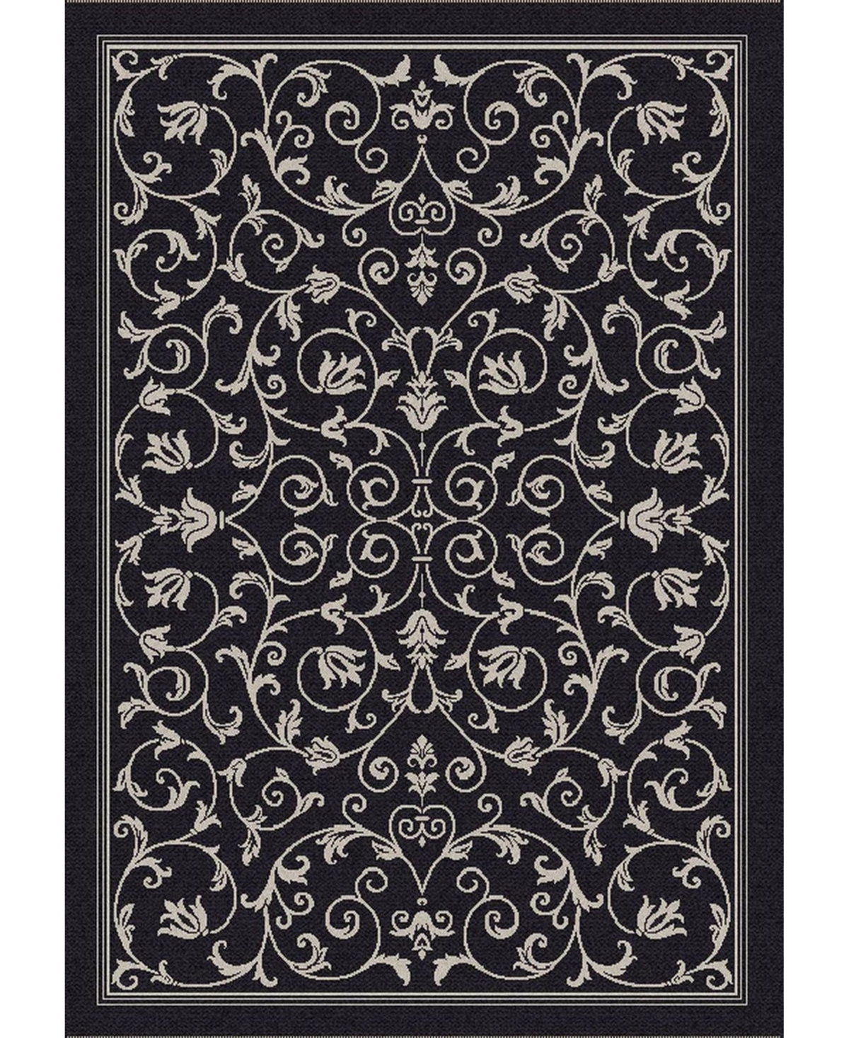 Safavieh Courtyard Black and Sand 2' x 3'7in Outdoor Area Rug