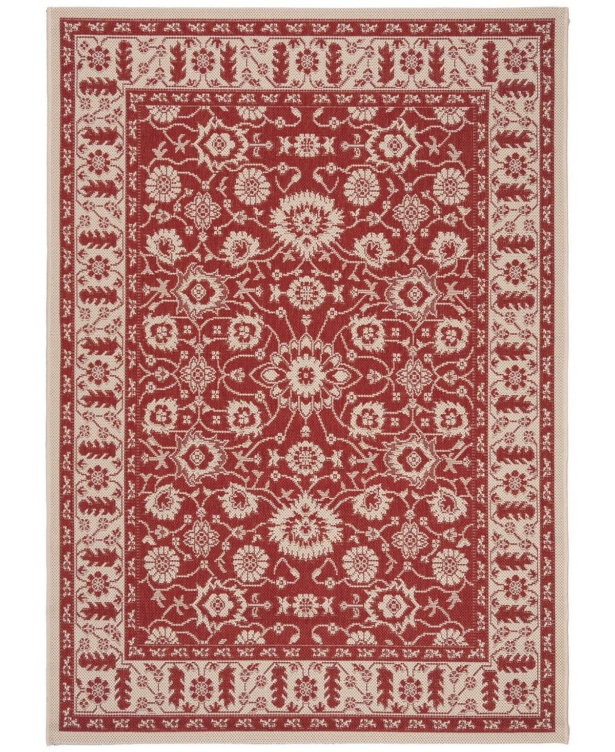 Safavieh Courtyard Red and Creme 8' x 11' Sisal Weave Outdoor Area Rug - Red