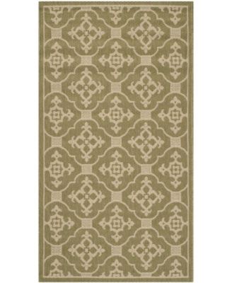 Courtyard CY6564 Green and Creme 8' x 11' Sisal Weave Outdoor Area Rug