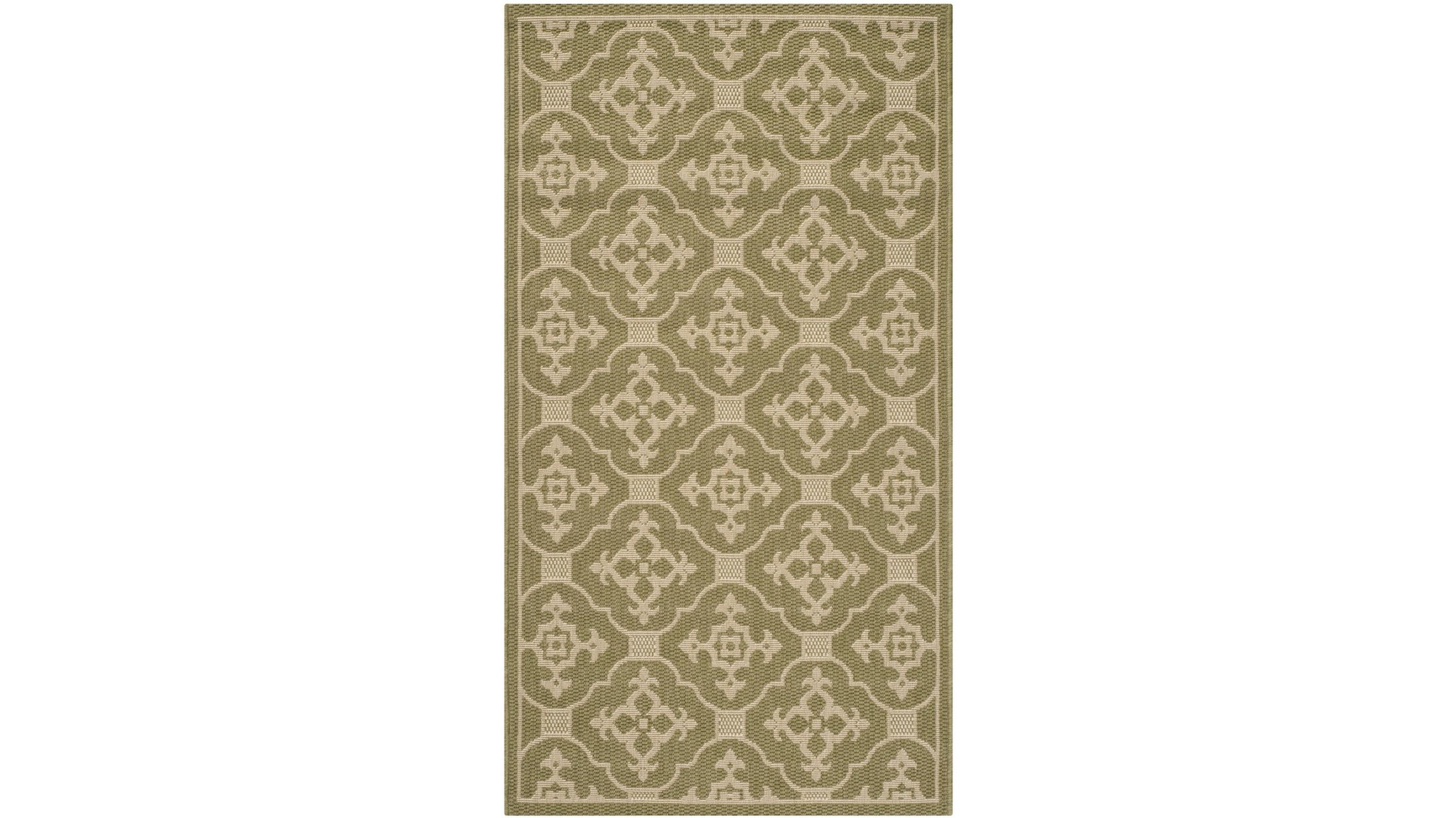 Safavieh Courtyard CY6564 Green and Creme 8' x 11' Sisal Weave Outdoor Area Rug