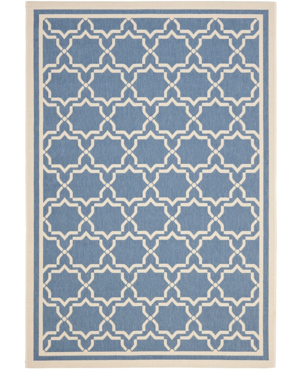 Safavieh Courtyard Blue and Beige 8' x 11' Sisal Weave Outdoor Area Rug - Blue