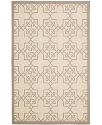 Courtyard CY7931 Beige and Dark Beige 8' x 11' Outdoor Area Rug
