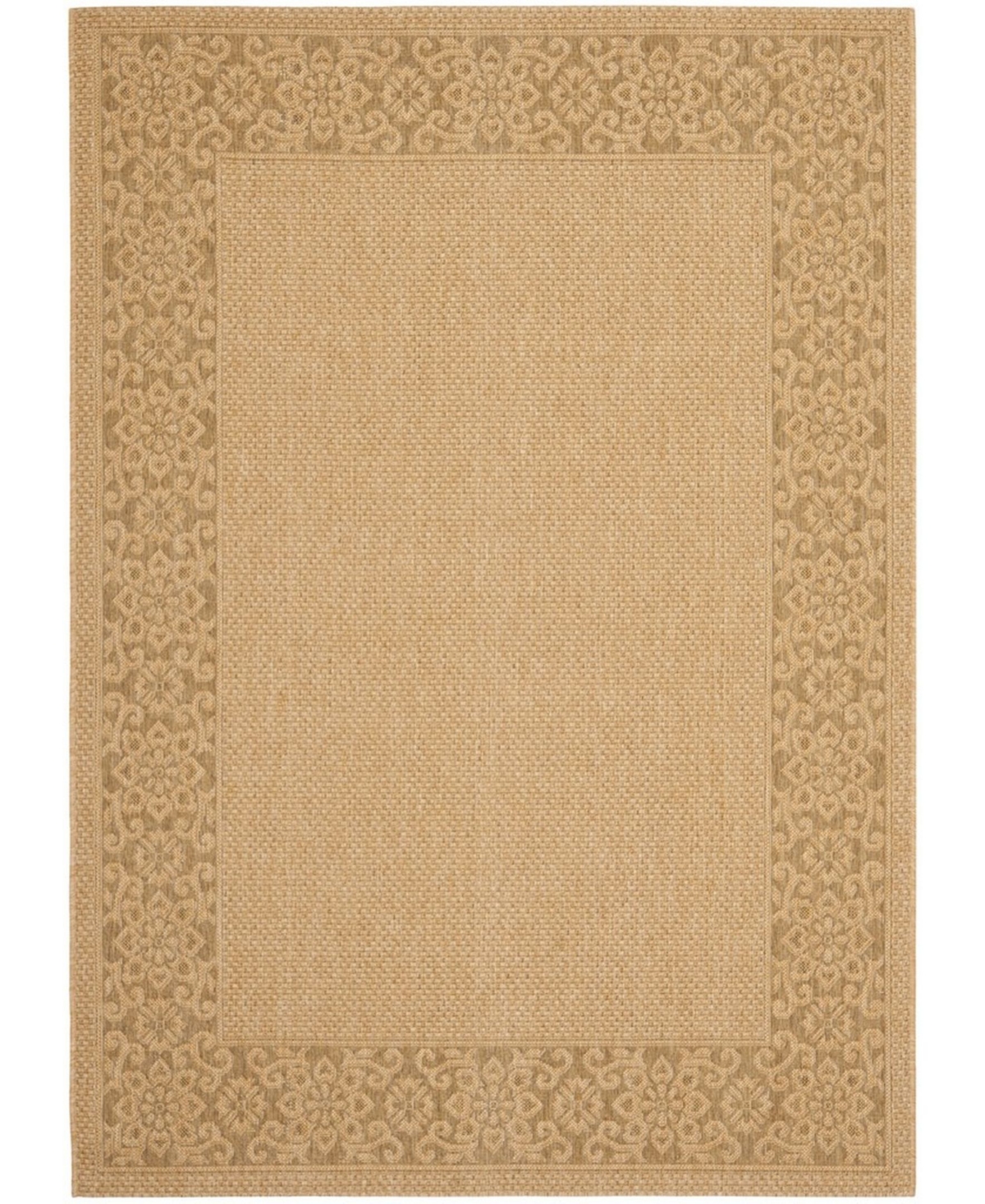 Safavieh Courtyard Natural and Gold 8' x 11' Sisal Weave Outdoor Area Rug - Natural /