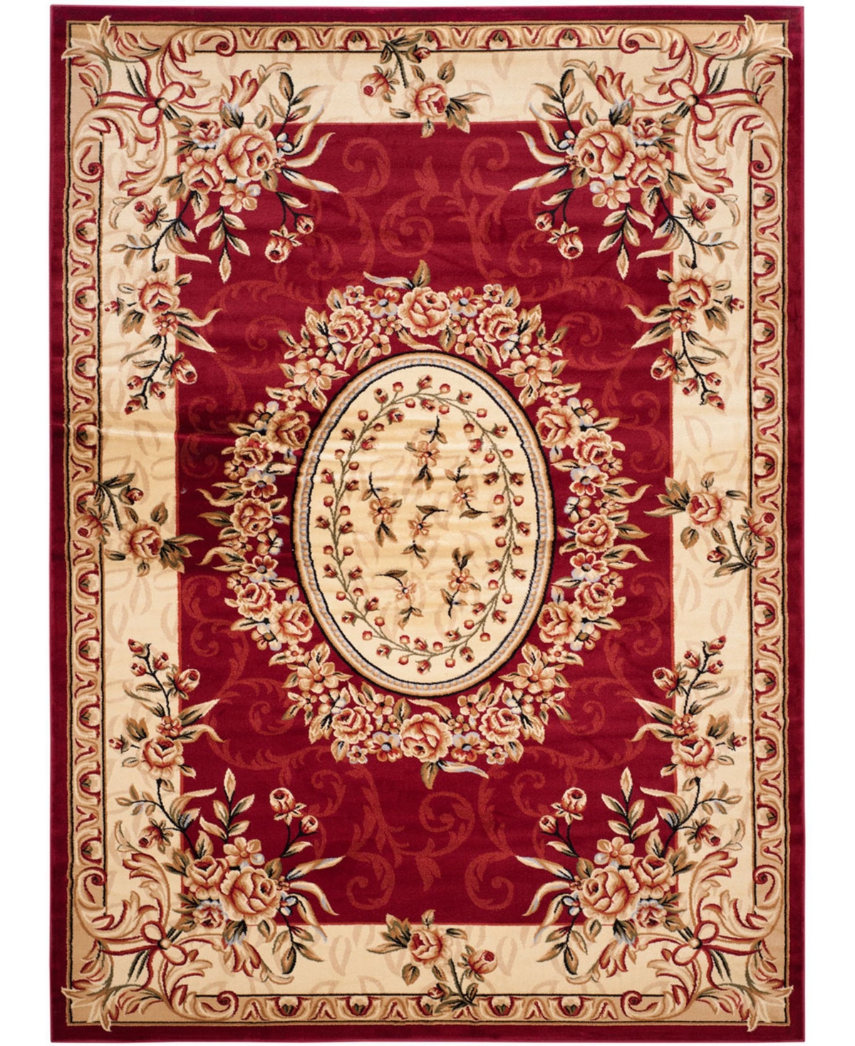 Safavieh Lyndhurst Red and Ivory 9' x 12' Area Rug - Red Group
