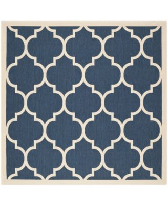 Safavieh Courtyard CY6914 Navy and Beige 4' x 4' Sisal Weave Square ...