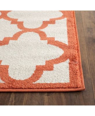 Amherst Beige and Orange 2'3" x 11' Runner Area Rug