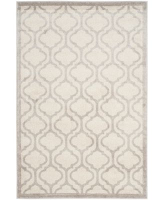 Amherst AMT402 Ivory and Light Gray 4' x 6' Outdoor Area Rug