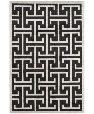 Amherst AMT404 Anthracite and Light Gray 4' x 6' Outdoor Area Rug