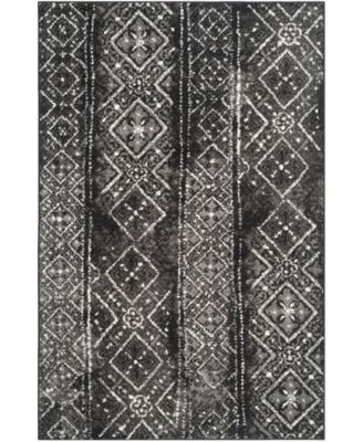 Safavieh Adirondack 111 Black and Silver 4' x 6' Area Rug