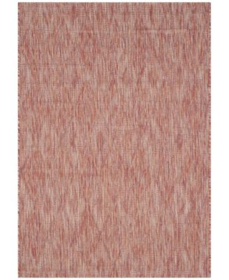 Courtyard CY8522 Red 5'3" x 7'7" Outdoor Area Rug