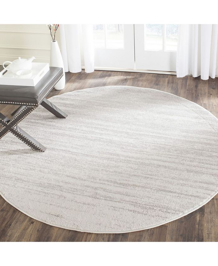 Safavieh Adirondack Ivory and Silver 8' x 8' Round Area Rug & Reviews