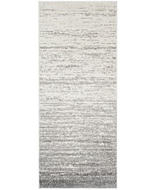 Adirondack Ivory and Silver 2'6" x 16' Runner Area Rug