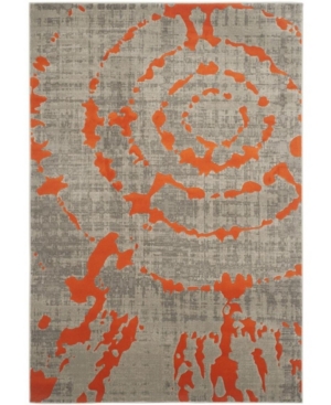 Safavieh Porcello Light Gray and Orange 10' x 14' Area Rug