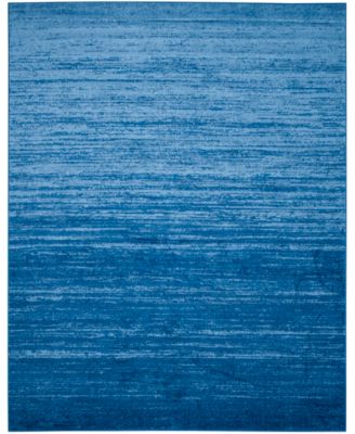 Adirondack Light Blue and Dark Blue 10' x 14' Area Rug