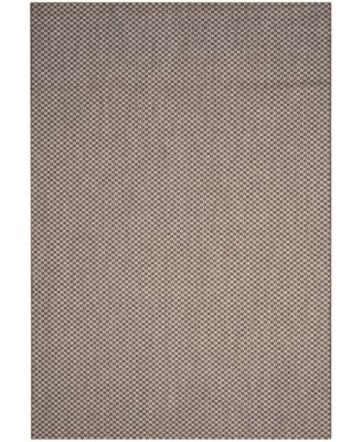 Courtyard CY8653 Light Brown and Light Gray 5'3" x 7'7" Sisal Weave Outdoor Area Rug