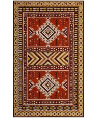 Safavieh Classic Vintage Orange And Gold 6'7" X 9'2" Area Rug - Macy's