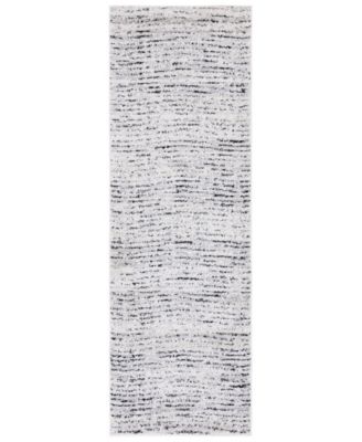 Adirondack Ivory and Silver 2'6" x 16' Runner Area Rug