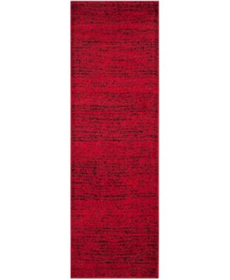 Adirondack 117 Red and Black 2'6" x 20' Runner Area Rug