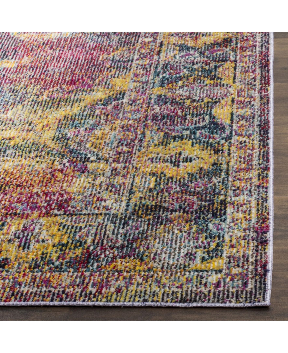 Safavieh Crystal Navy and Light Blue 6'7in x 9'2in Area Rug - Navy