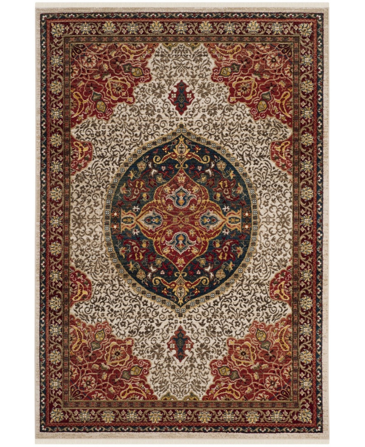 Safavieh Kashan 9' x 12' Area Rug - Ivory/Red
