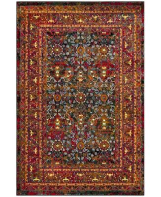 Safavieh Cherokee Black and Red 6' x 9' Area Rug - Macy's