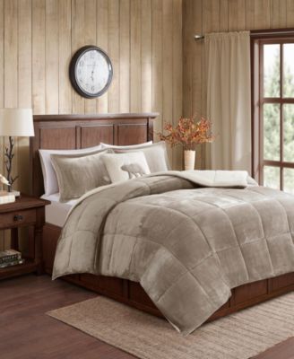 Alton Plush to Sherpa Down Alternative 4-Pc. Comforter Set, Full/Queen