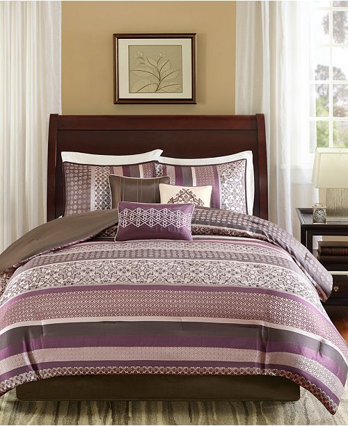 Madison Park Princeton King 7 Piece Jacquard Comforter Set