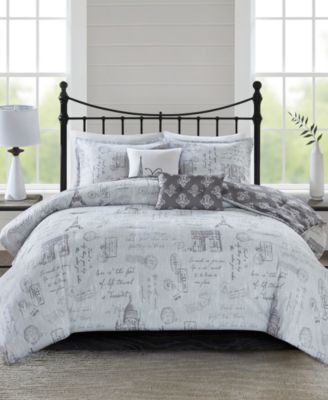 Photo 1 of 510 Design Mariam 5-Piece Reversible Paris Printed Comforter Set