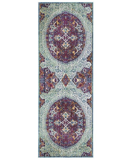 Safavieh Sutton Purple And Turquoise 3 X 8 Area Rug Reviews Rugs Macy S