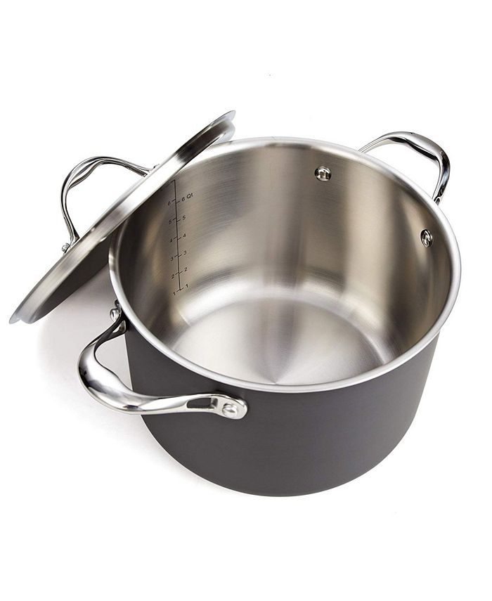 Cooks Standard 8Piece MultiPly Clad Hard Anodized Cookware Set