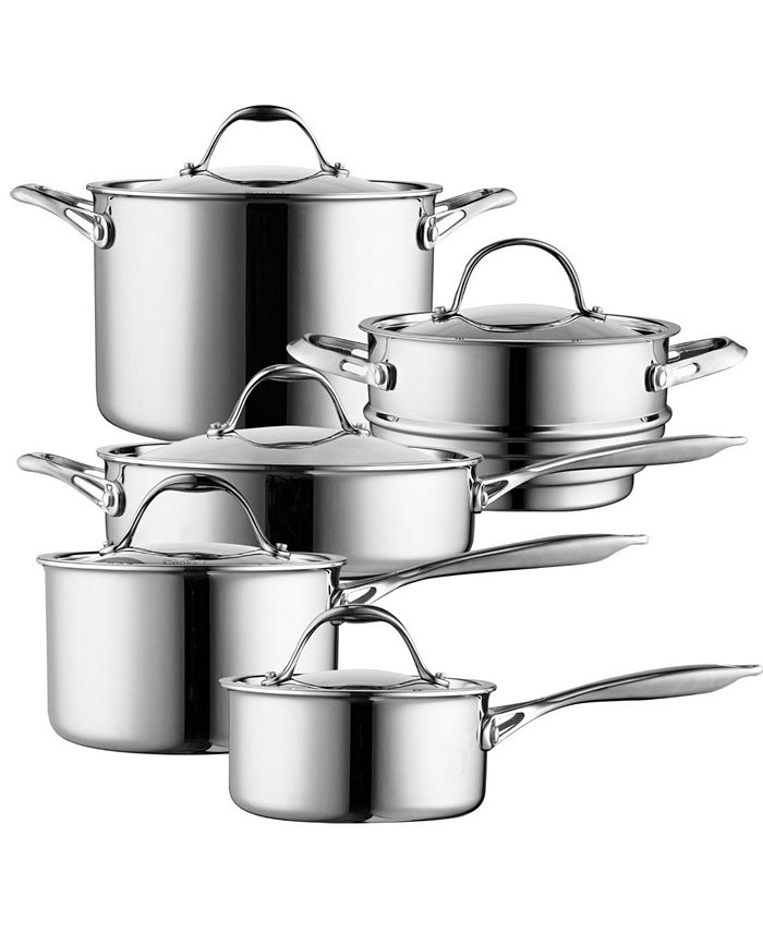 Cooks Standard Stainless Steel Kitchen Cookware Sets 12-Piece, Multi-Ply  Full Clad Pots and Pans Cooking Set with Stay-Cool Handles, Dishwasher  Safe