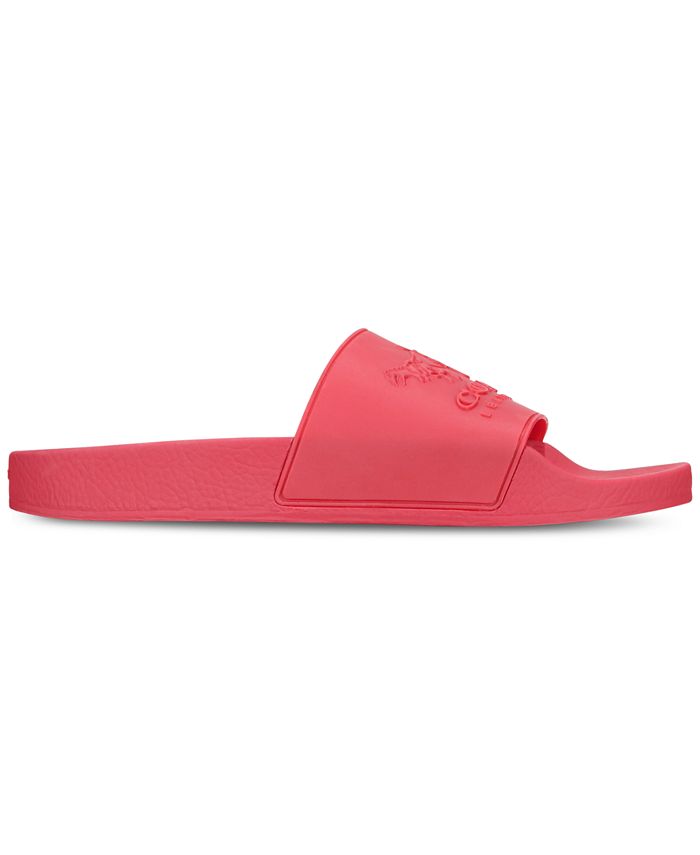 COACH Men's Red Slide Sandals - Macy's