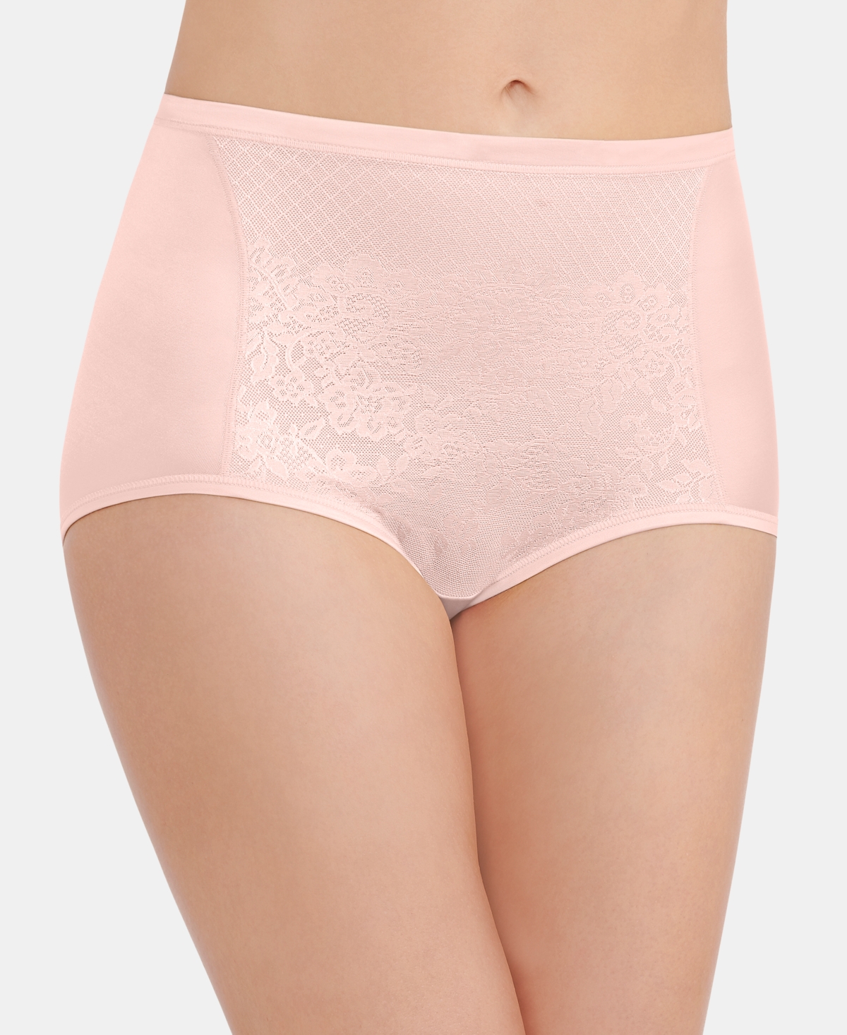 Women's Smoothing Comfort with Lace Brief Underwear - Champagne (Nude )