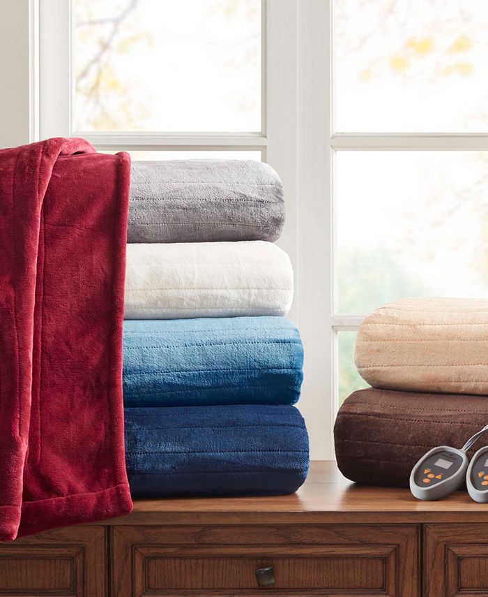 Woolrich Electric Reversible Plush to Berber Blanket, Twin Macy's