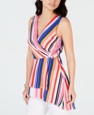 Thalia Sodi - Faux-Wrap Asymmetrical Hem Top, Created for Macy's