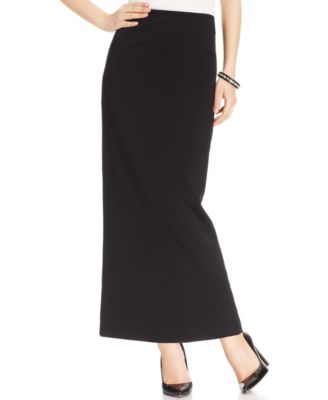 Women's Stretch Crepe Column Midi Skirt