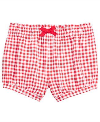 First Impressions Toddler Girls Check-Print Cotton Bloomer Shorts ...