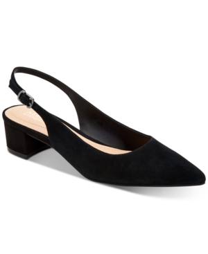 image of Alfani Charrlee Step -N Flex Block-Heel Slingback Pumps, Created for Macy-s Women-s Shoes