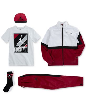 Jordan Big Boys 23 Cap, Diamond Track Jacket, Graphic-Print T-Shirt, Diamond Pants & Crew Socks