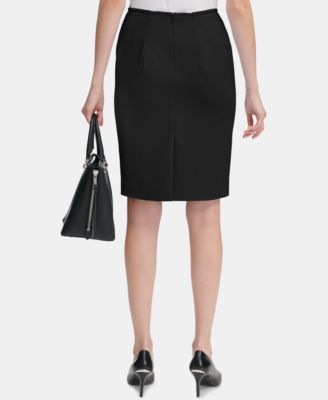 calvin klein scuba crepe skirt