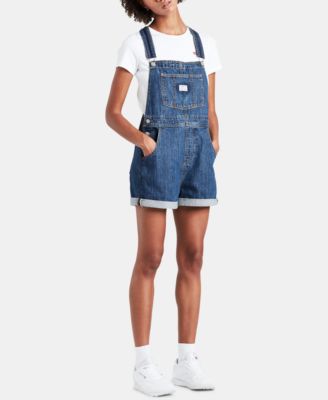 levi's cotton denim shortalls