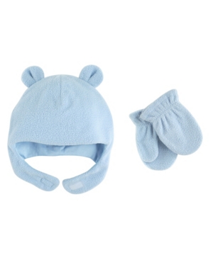 Luvable Friends Fleece Bear Hat and Mitten Set 2-Piece Set 0 Months-4T